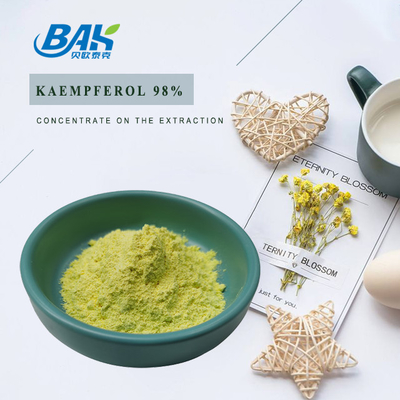 BAK उच्च गुणवत्ता Cas 520-18-3 प्रतिरक्षा बढ़ाने वाली खुराक Kaempferol पाउडर 50% 90% 98%