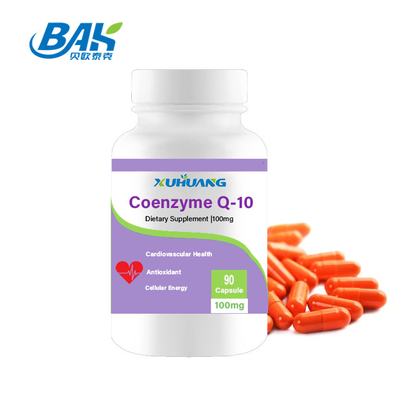 अनुकूलित बोतल के लिए 100mg कोएंजाइम Q10 पाउडर 36 महीने के शेल्फ जीवन के साथ